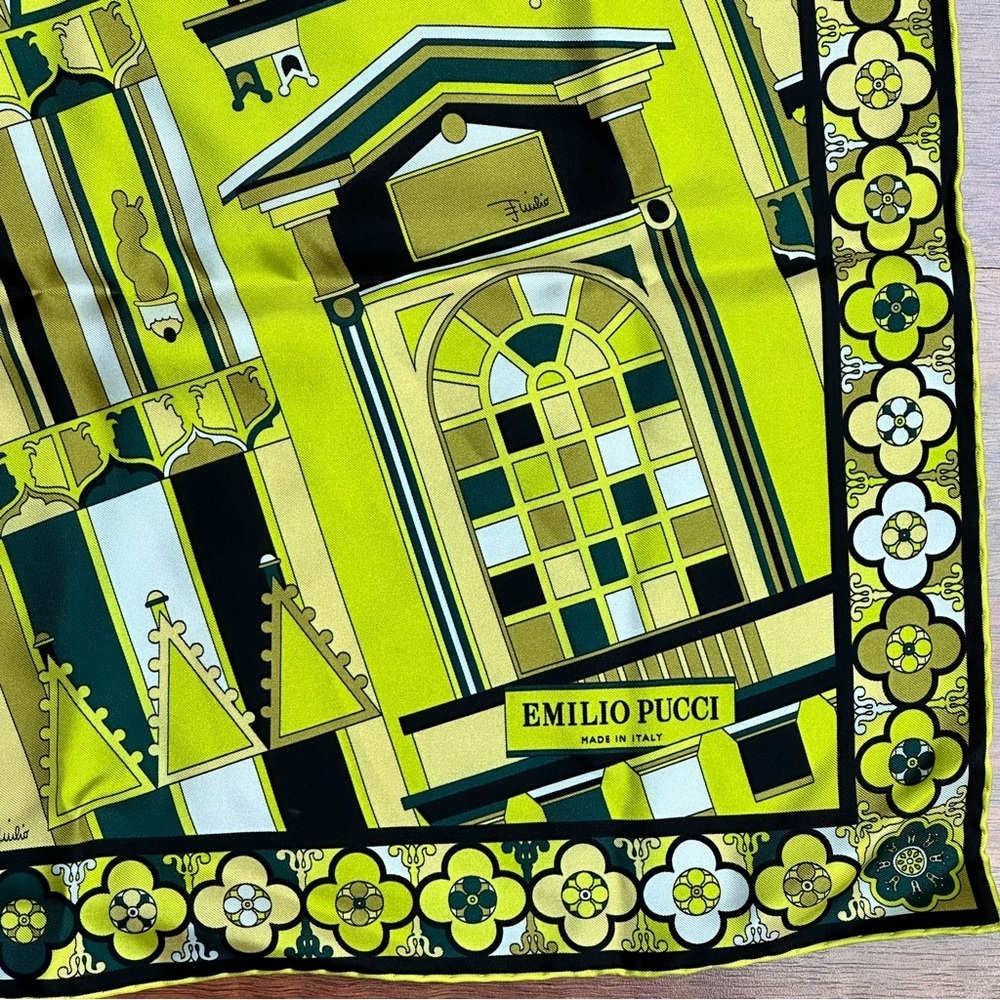 Emilio Pucci Cities of‎ the World Milan Duomo Silk Scarf Rare Collectible Print - Picture 6 of 13